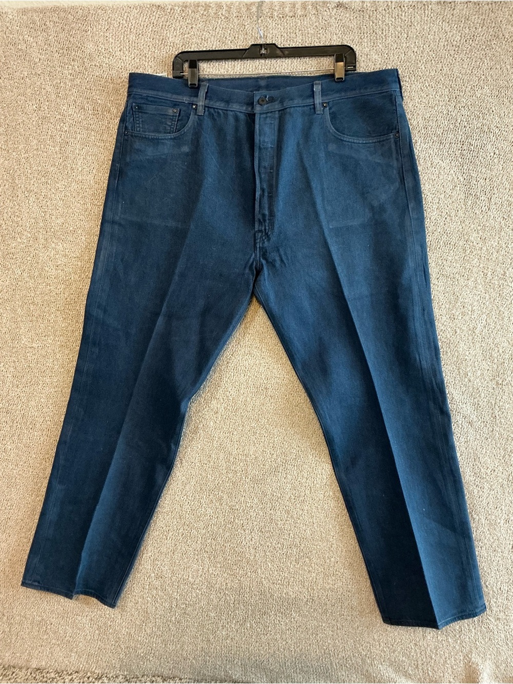 Levi’s 501 Men’s Jeans W44 L32 Blue Denim Straight Leg Button Fly